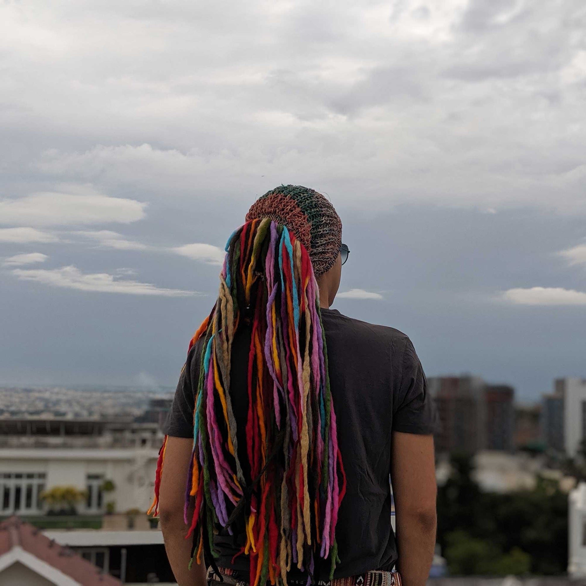 Dreadlocks Beanie Cap hand-crafted from felt