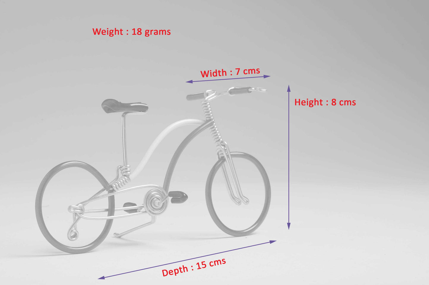 hand-crafted Wire-art bicycle large