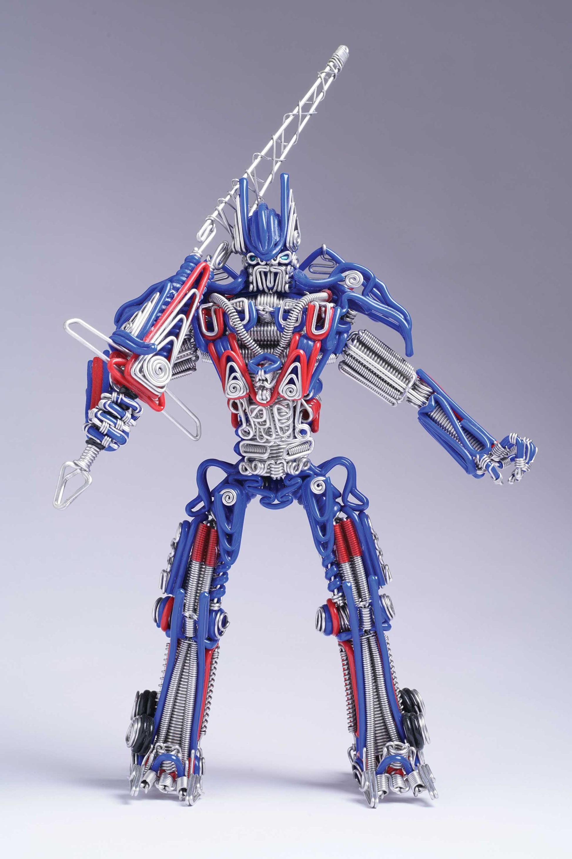hand-crafted Wire-art Optimus prime transformers