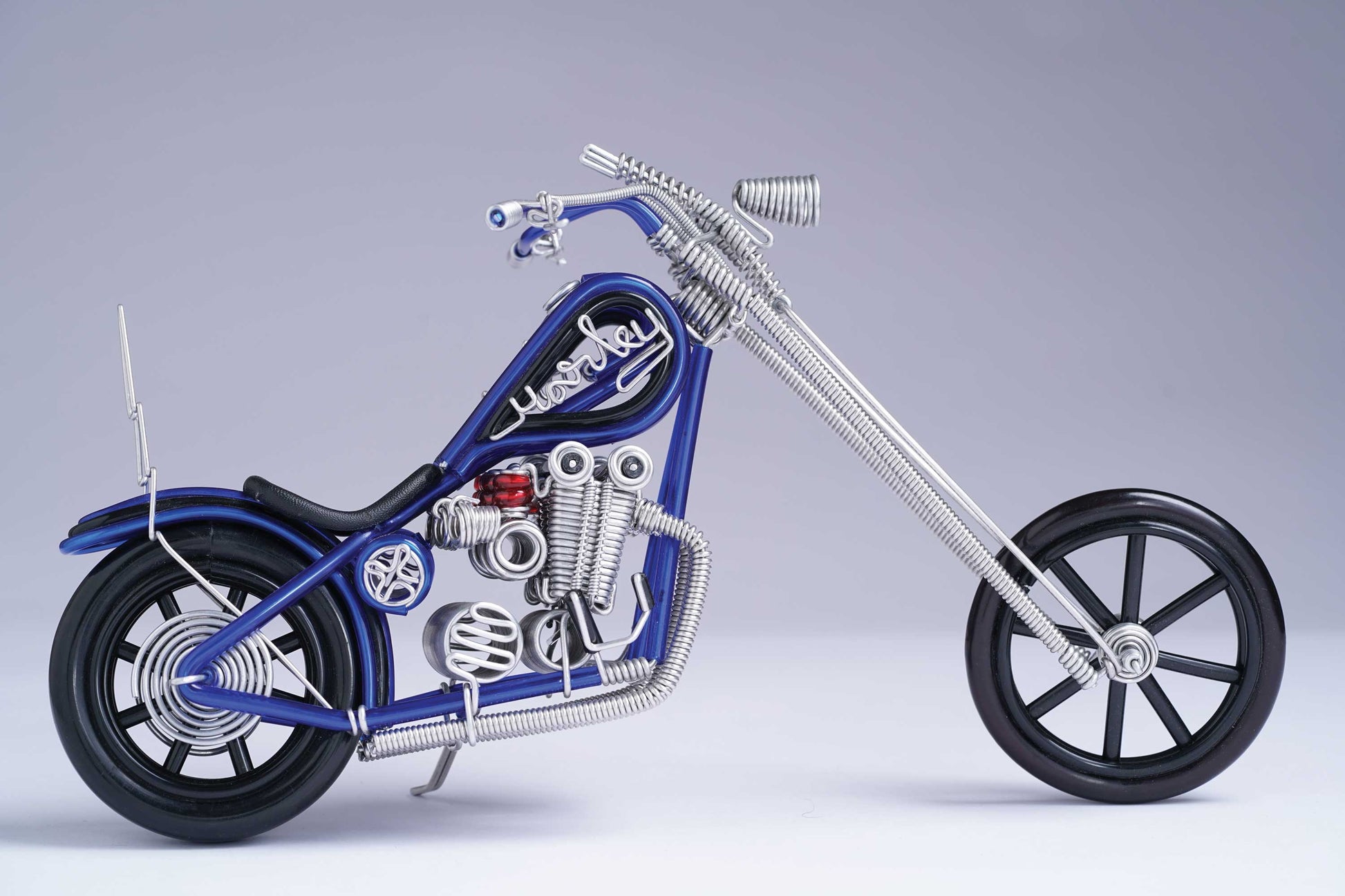 hand-crafted Wire-art Harley Bike