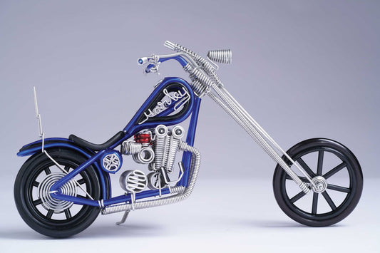 hand-crafted Wire-art Harley Bike