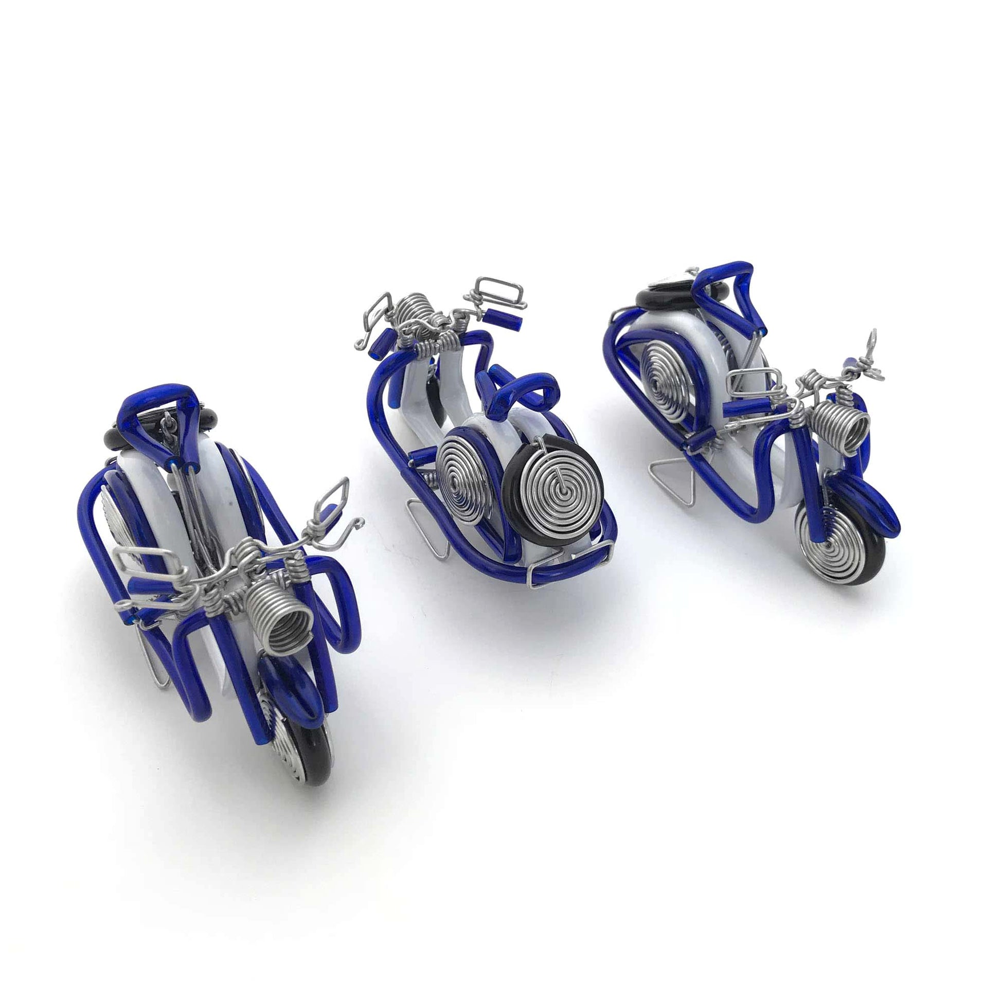 Miniature Wire Art Vespa Scooter hand-crafted from aluminium wire