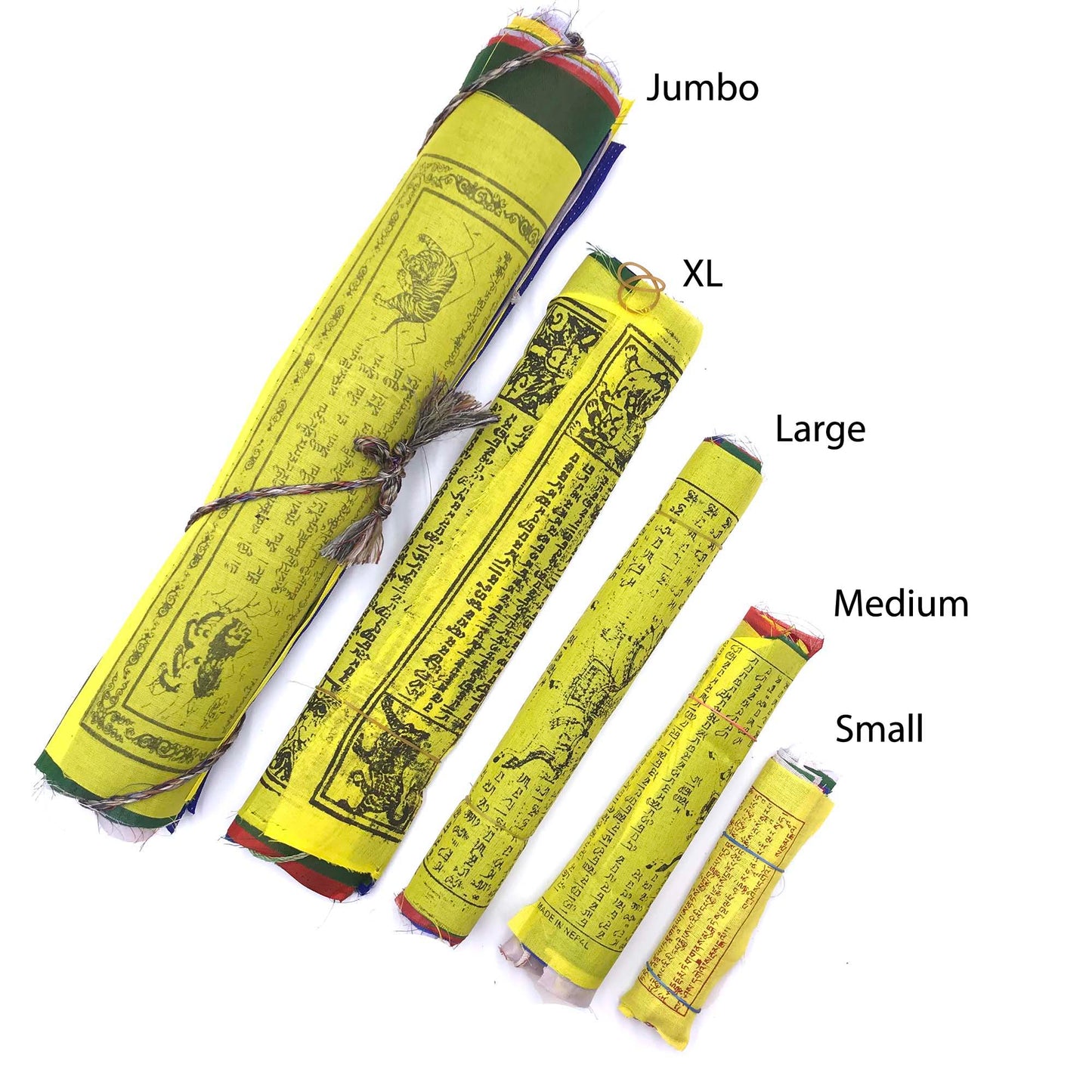Tibetan Prayer Flags Small - Pack of 5 rolls