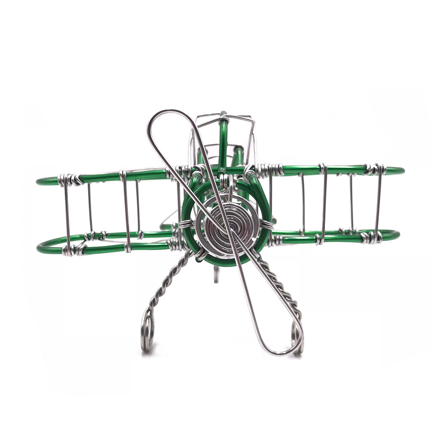 Miniature Wire Art Airplane hand-crafted from aluminium wire