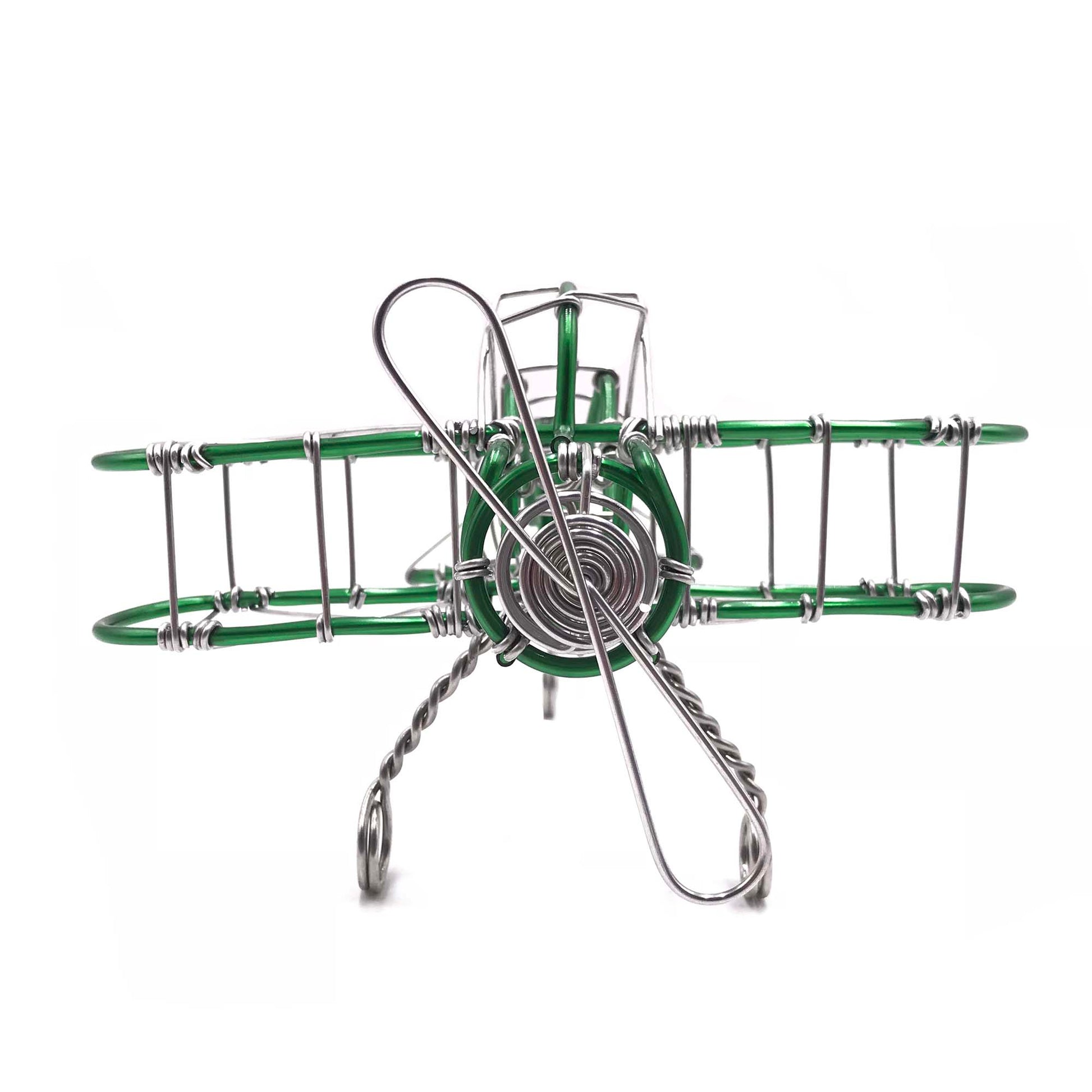 Miniature Wire Art Airplane hand-crafted from aluminium wire
