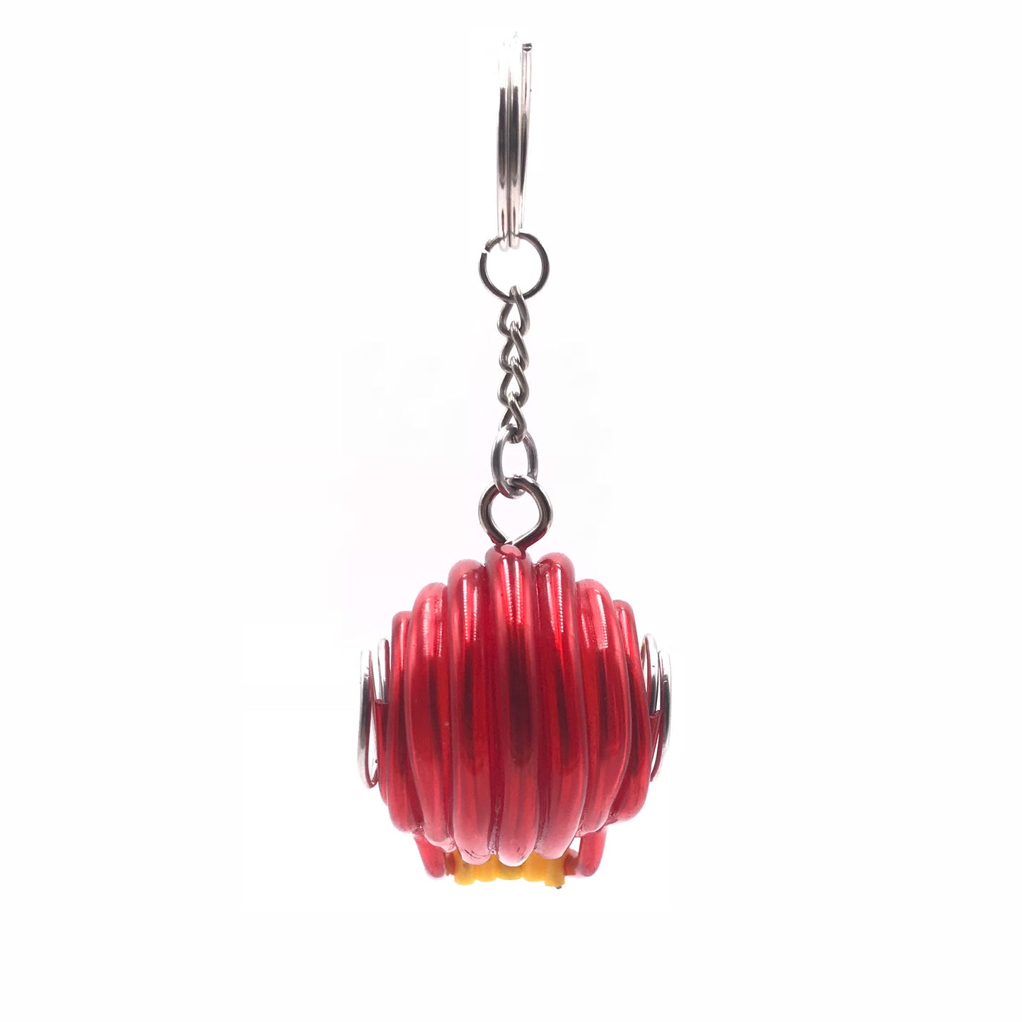 Miniature Wire art Iron Man Head Keychain hand-crafted from aluminium wire