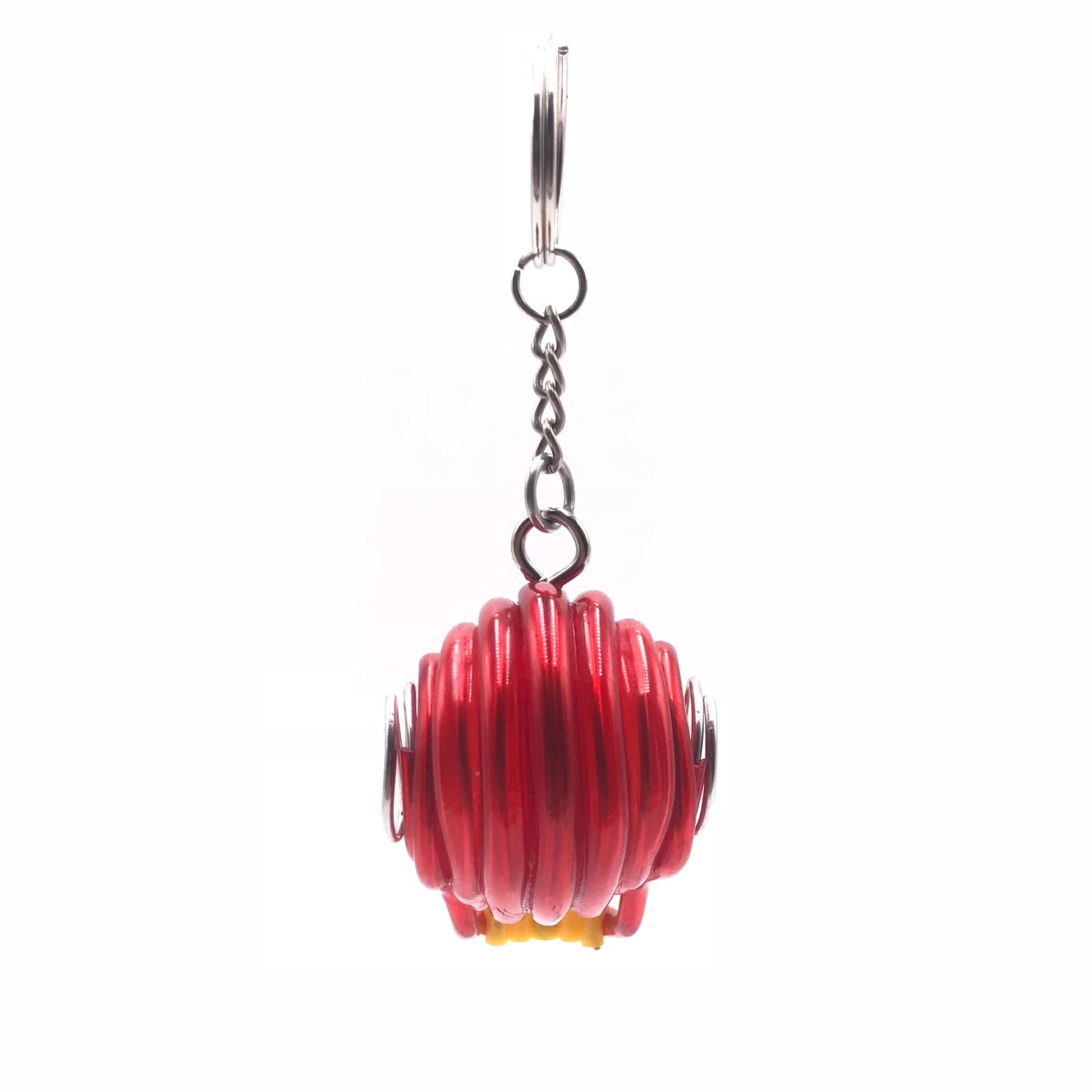 Miniature Wire art Iron Man Head Keychain hand-crafted from aluminium wire
