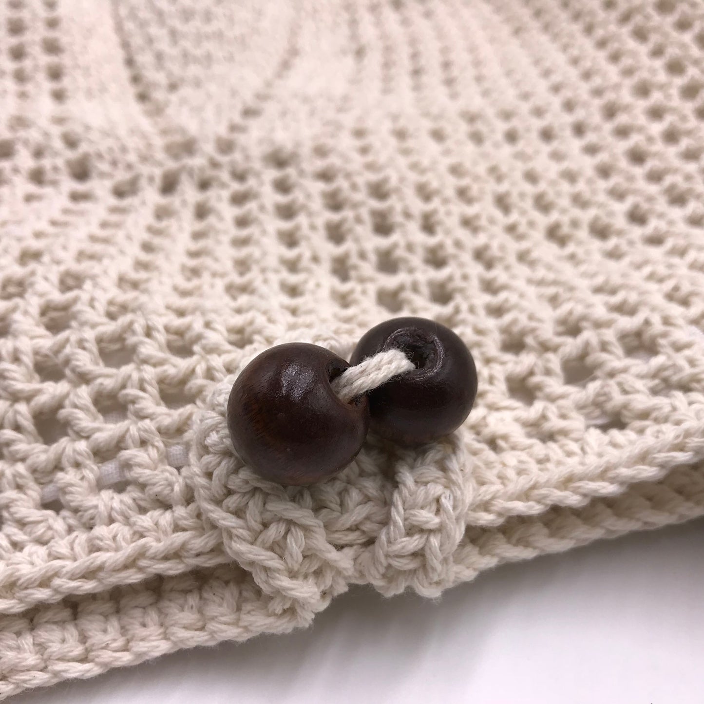 Crochet white Jhola Bag hand-crafted with Crochet work