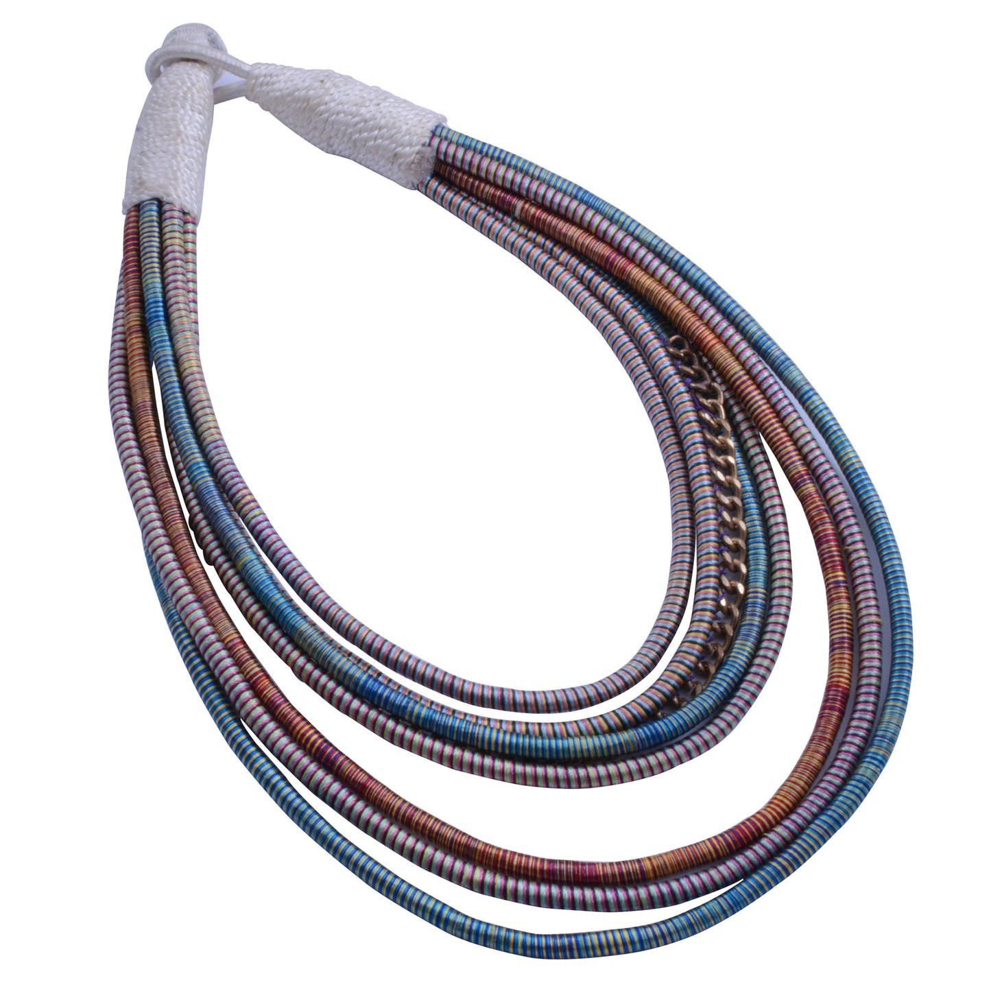 Bohemian Silk Piping Necklace