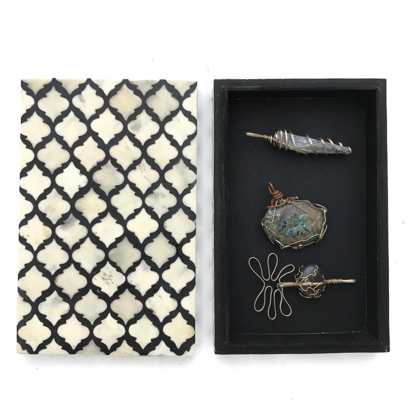 Hancrafted Personal Wooden Jewelry Box made from marble stone