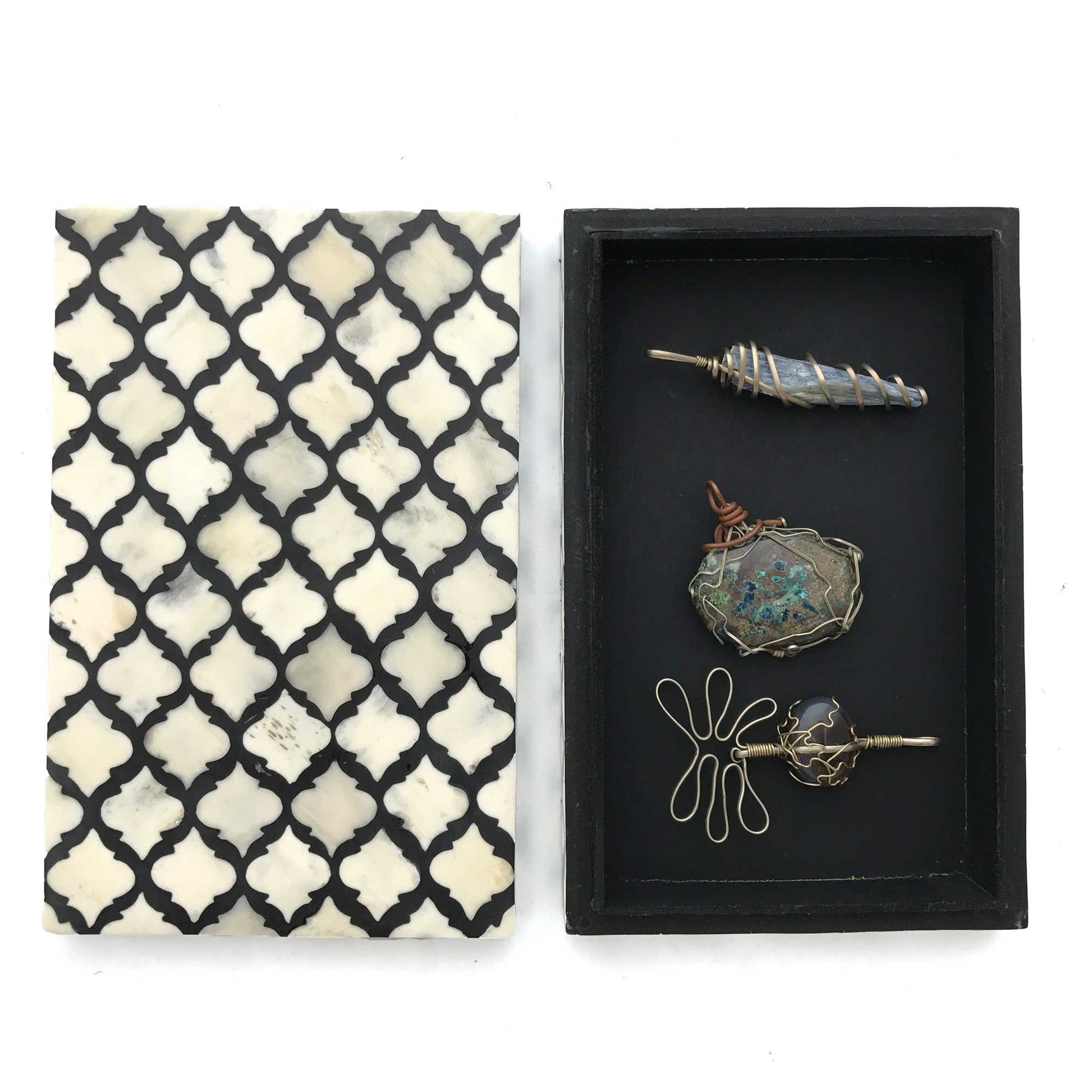 Hancrafted Personal Wooden Jewelry Box made from marble stone