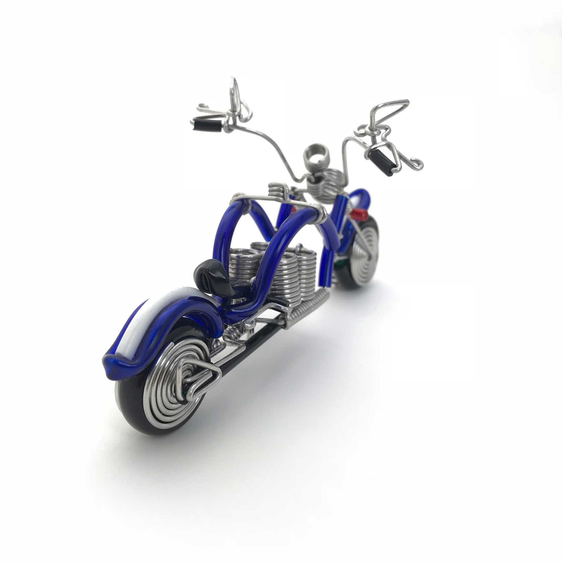 Miniature Wire Art cruiser motor bike hand-crafted from aluminium wire