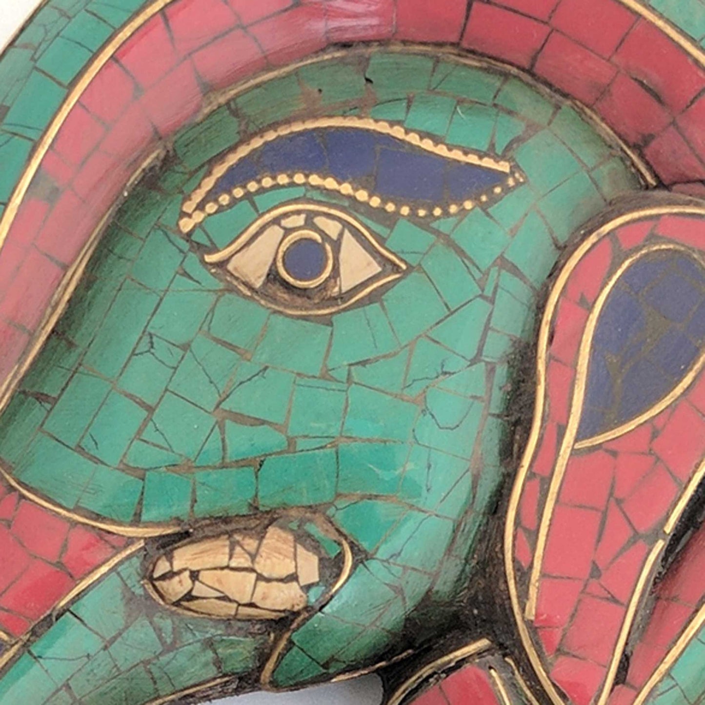 Wooden Om and ganesh Tibetan Wall Hanging