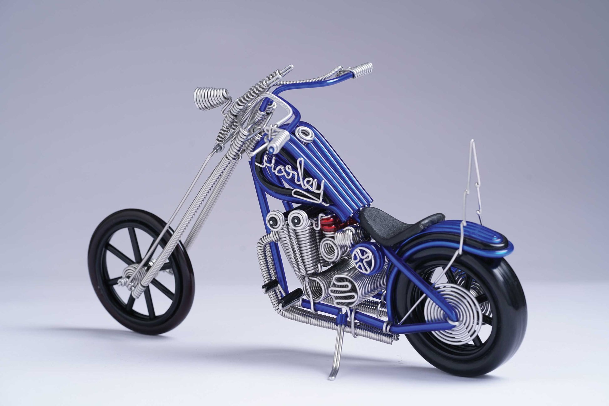 hand-crafted Wire-art Harley Bike