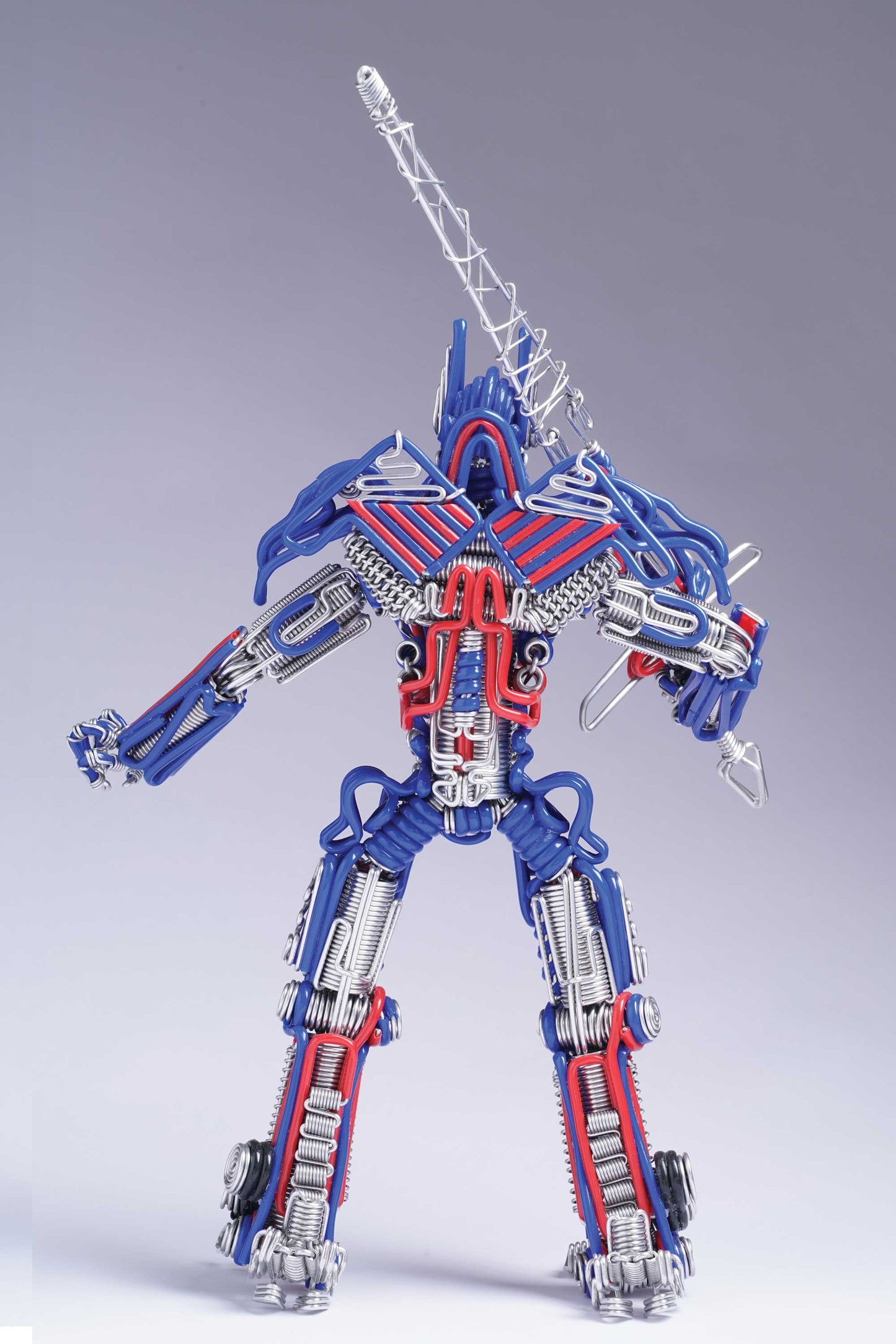 hand-crafted Wire-art Optimus prime transformers