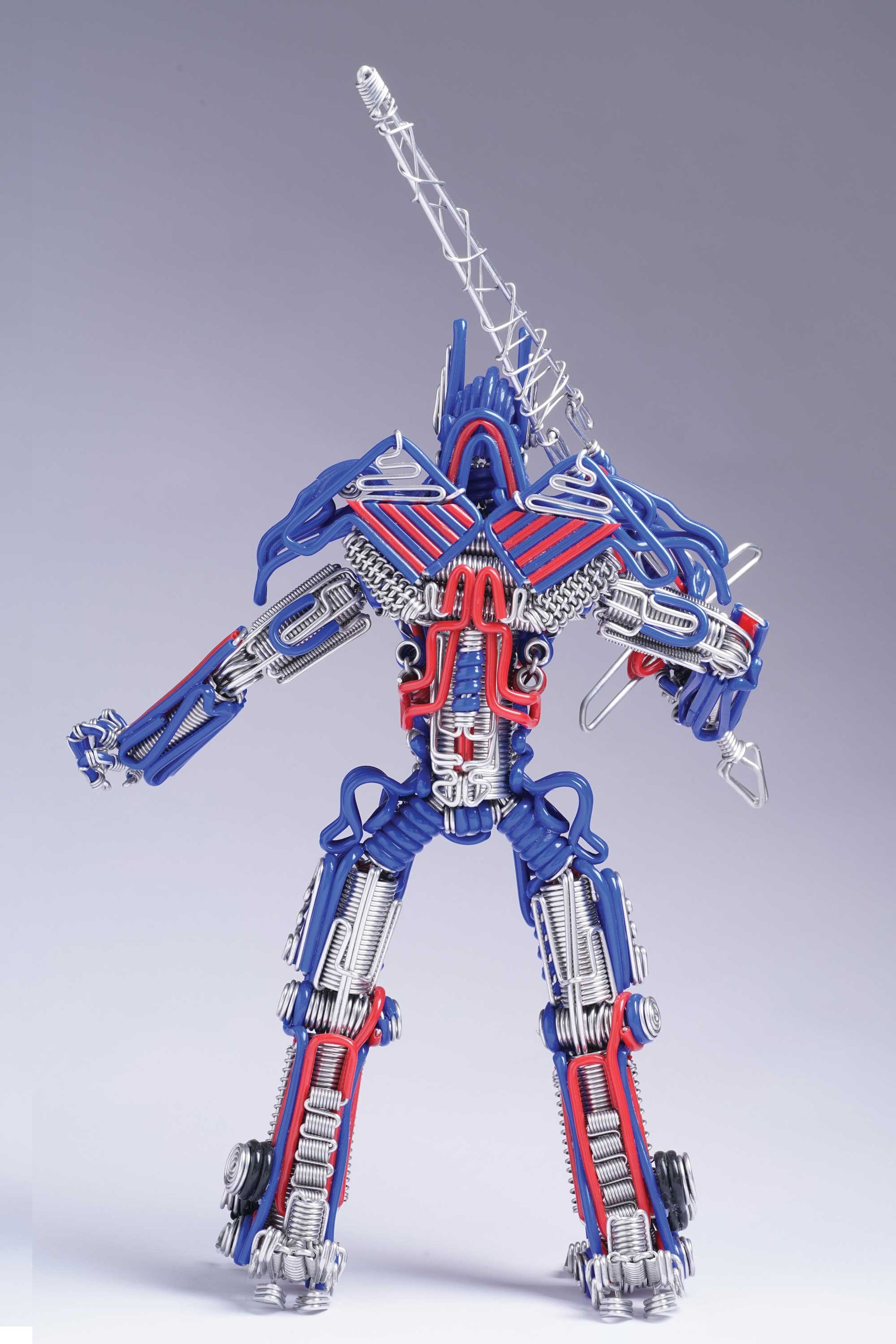 hand-crafted Wire-art Optimus prime transformers