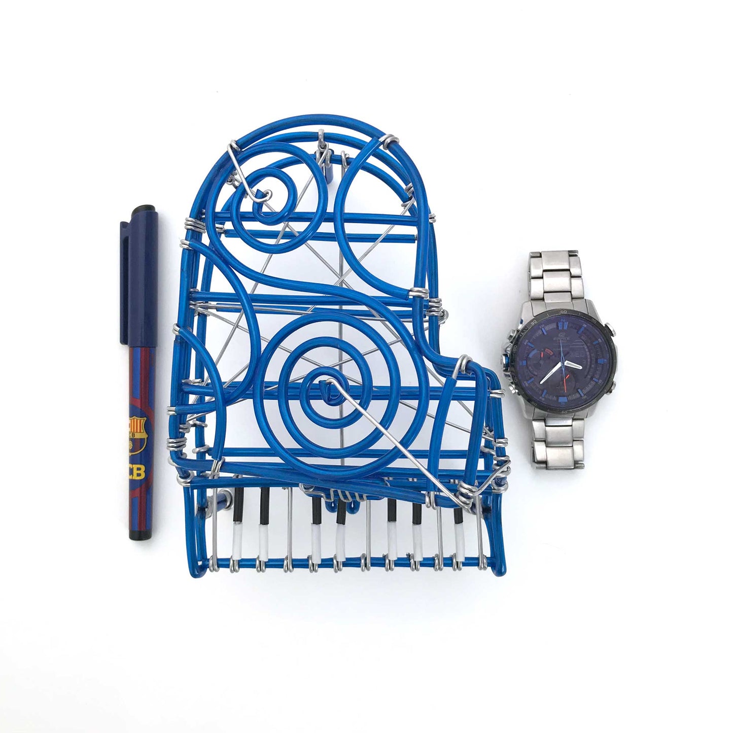 Miniature Wire Art Piano hand-crafted from aluminium wire