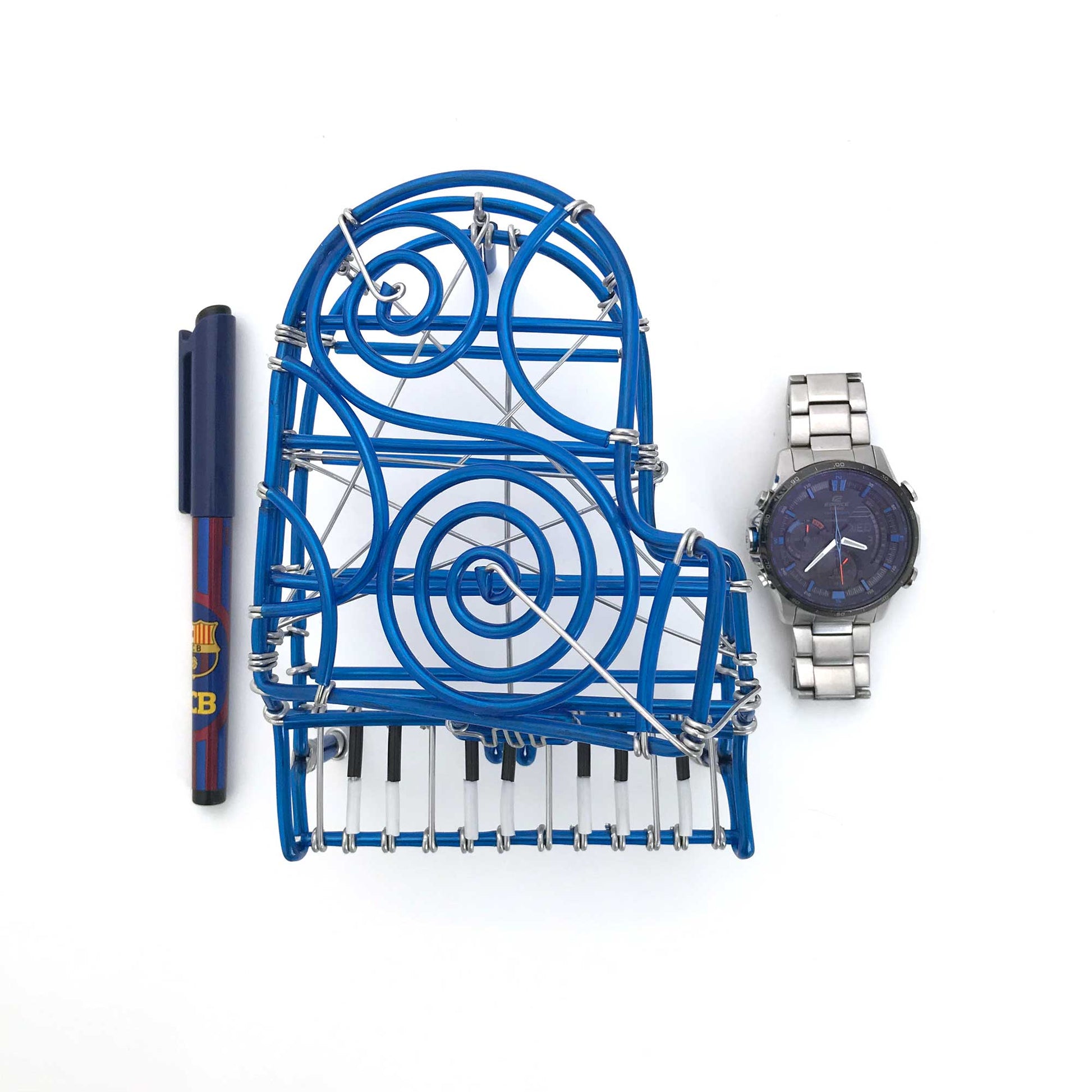 Miniature Wire Art Piano hand-crafted from aluminium wire