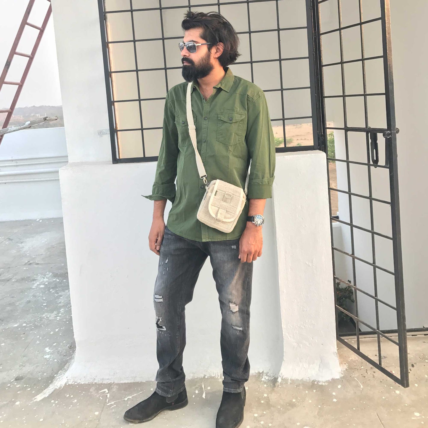 HEMP Sling Bag made from 100% natural, organic and eco-friendly handwoven HEM