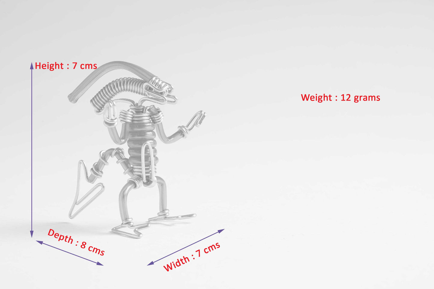 hand-crafted Wire-art Alien Creature