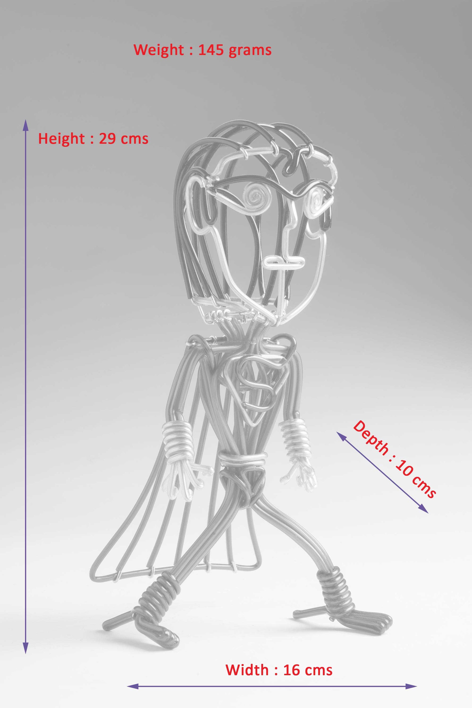 hand-crafted Wire-art Superman