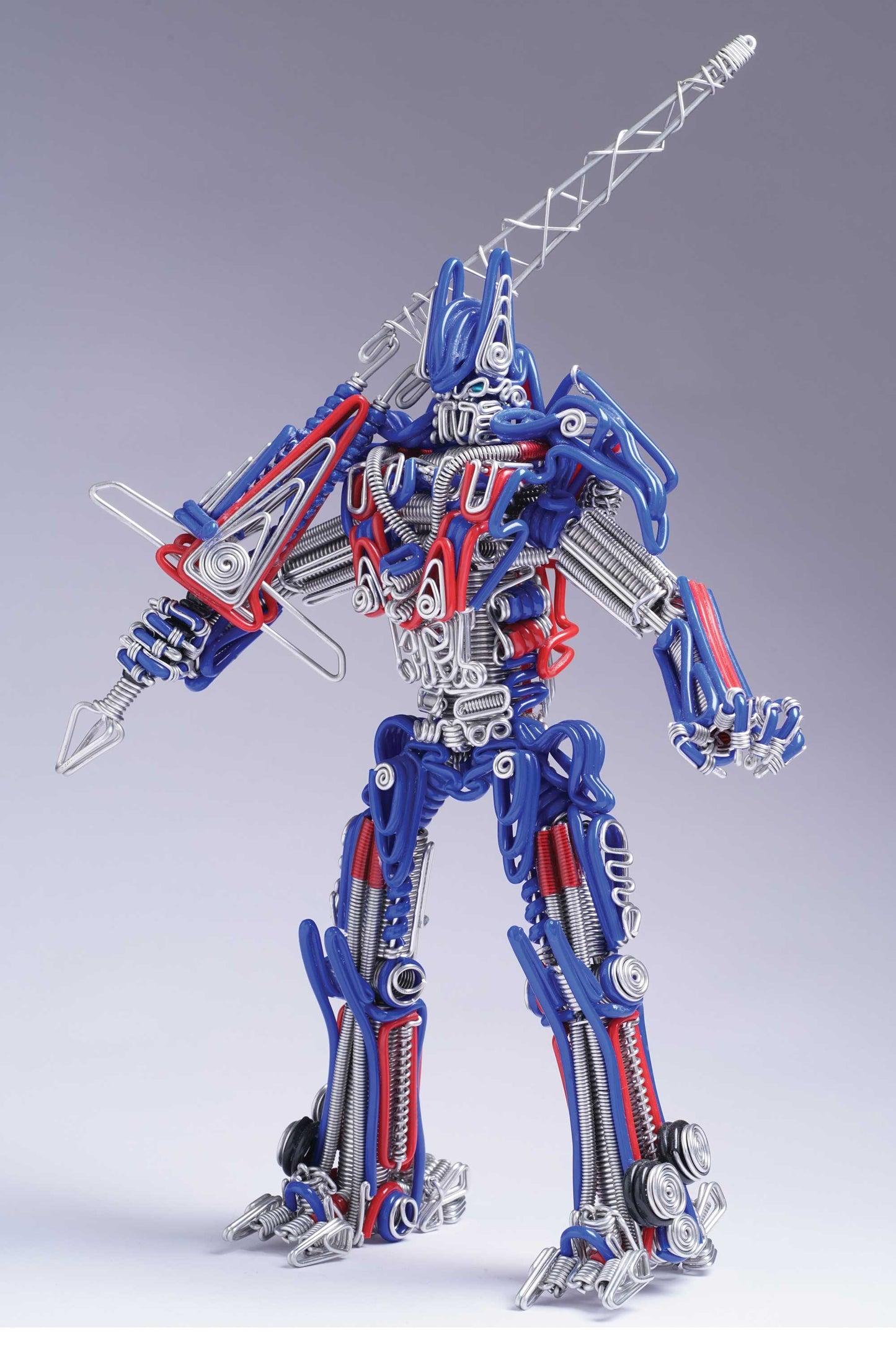 hand-crafted Wire-art Optimus prime transformers