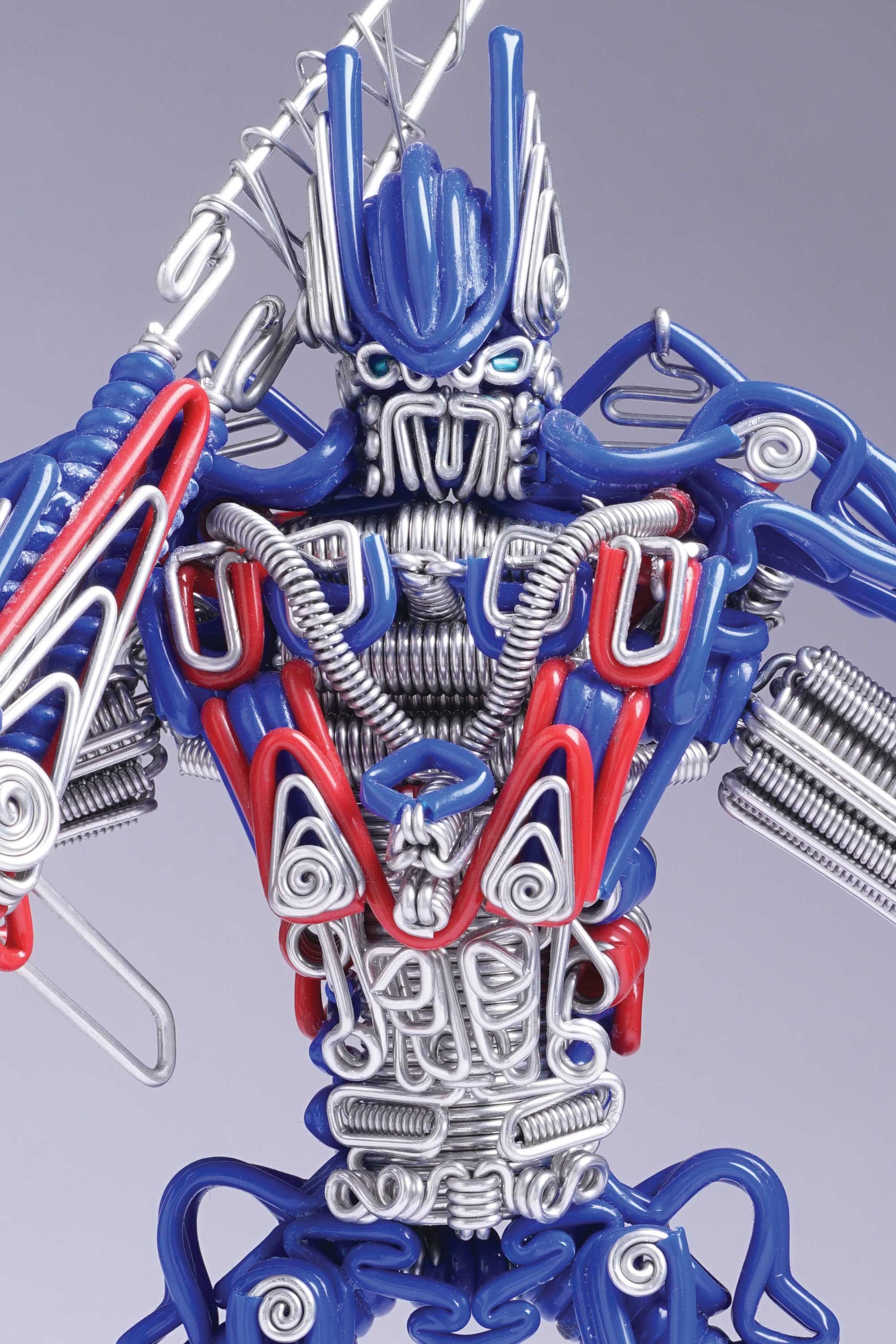hand-crafted Wire-art Optimus prime transformers