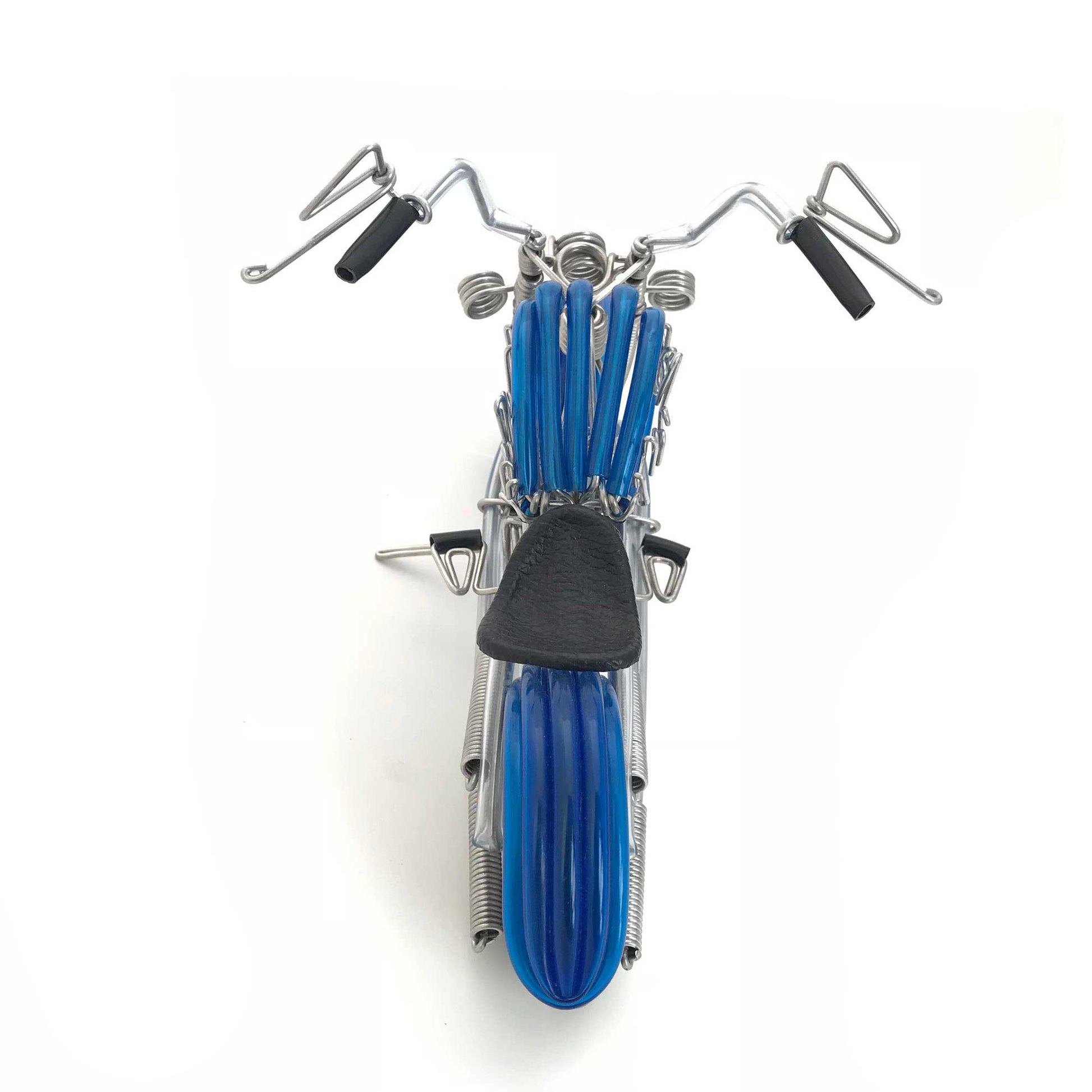 Miniature Wire Art cruiser motor bike hand-crafted from aluminium wire