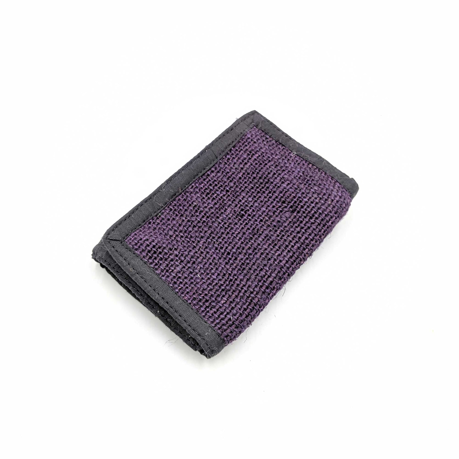 wallet made from 100% pure hemp with purple vegetable dye