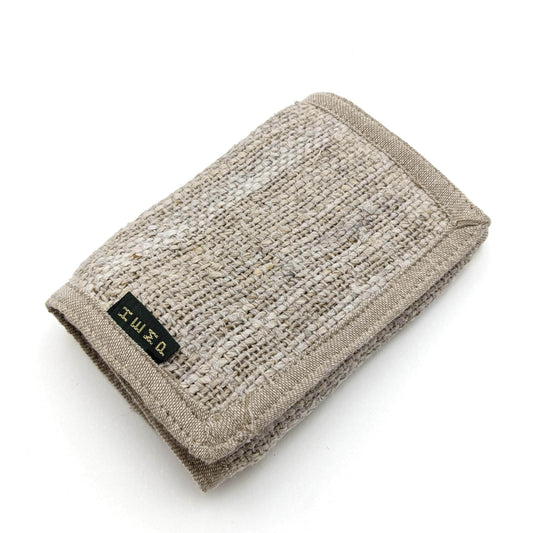 Hemp Wallet Beige Front View