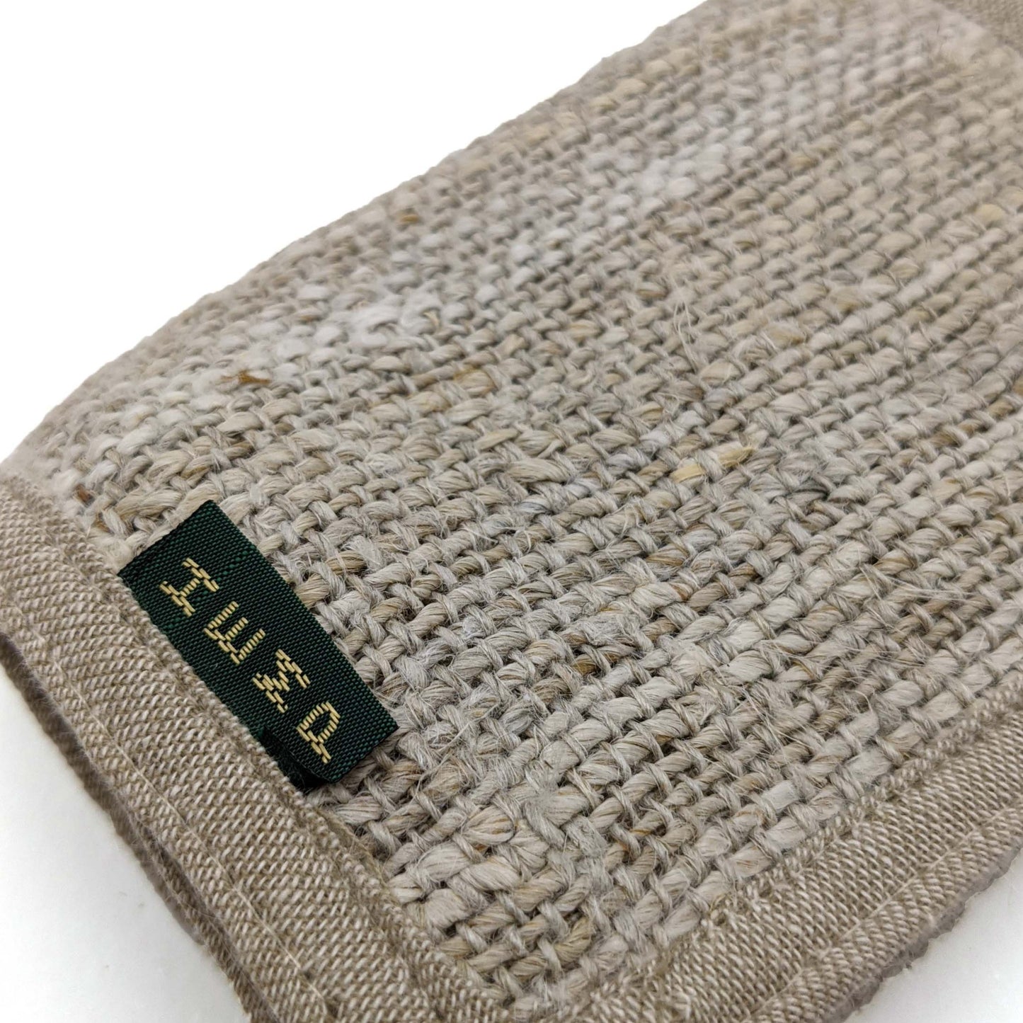Hemp Wallet Beige Side Closeup