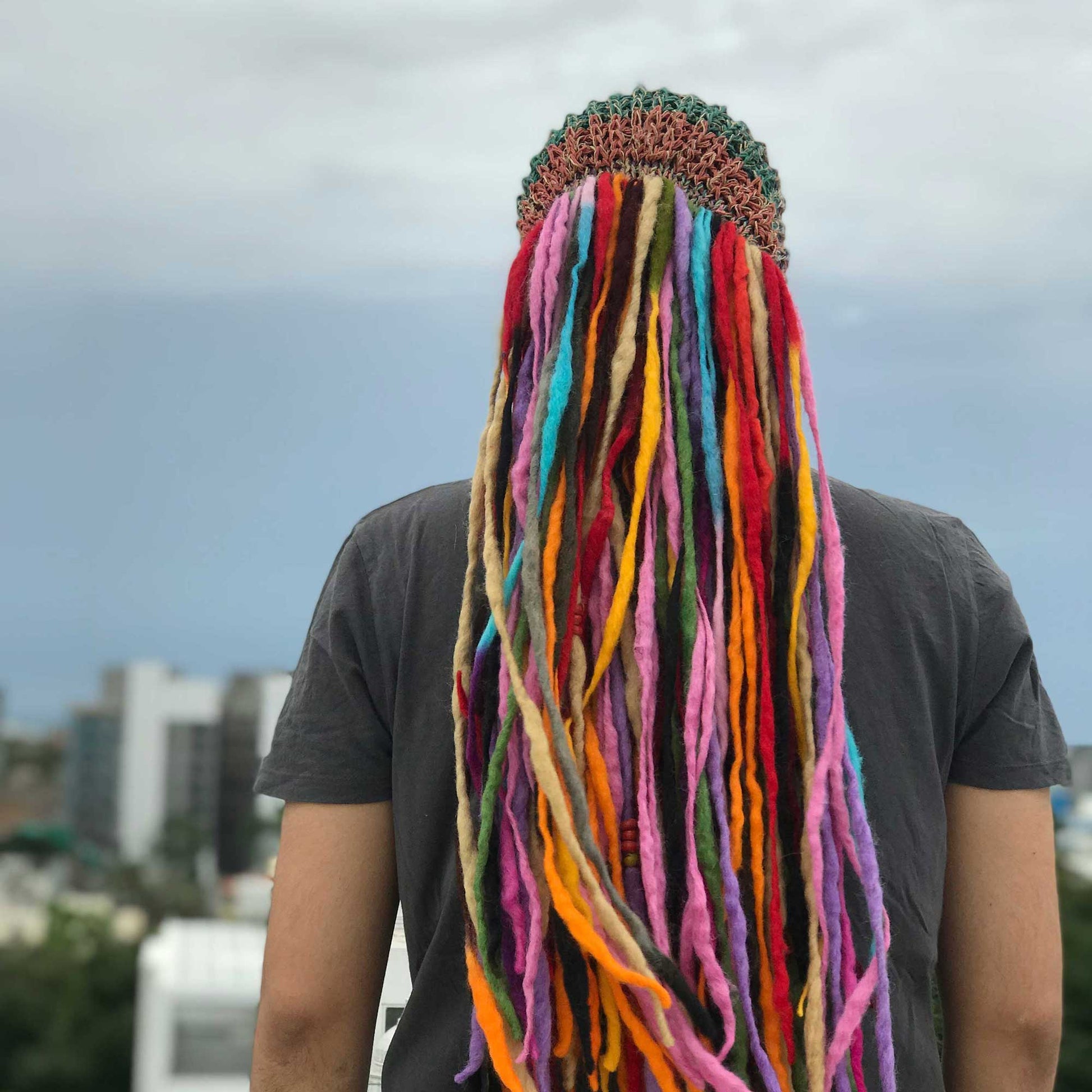 Dreadlocks Beanie Cap hand-crafted from felt