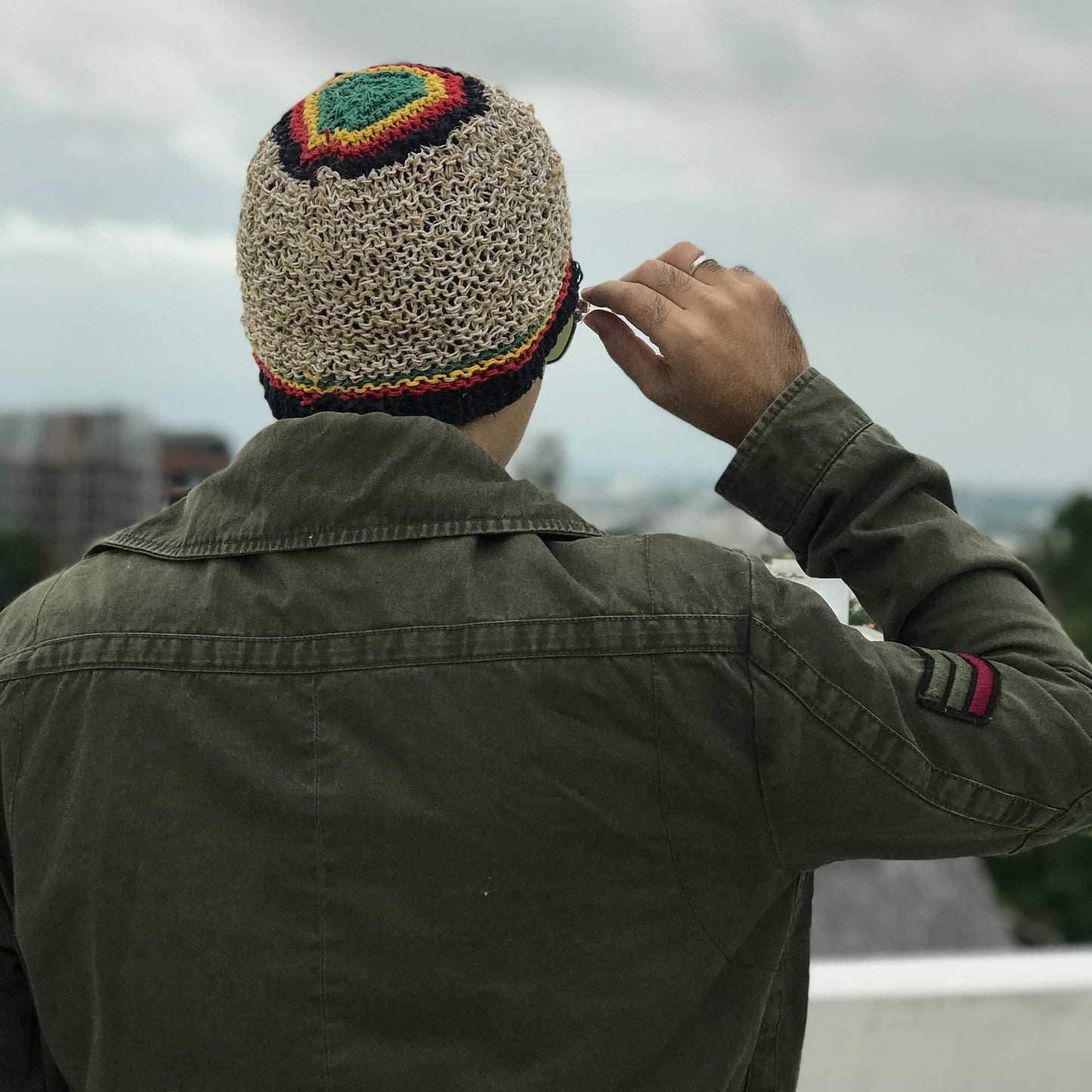 Hemp Beanie made from HEMP with rasta design