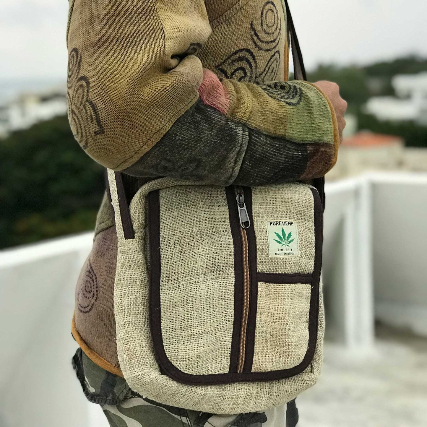 Pure Hemp Messenger Bag made from 100% pure HEMP