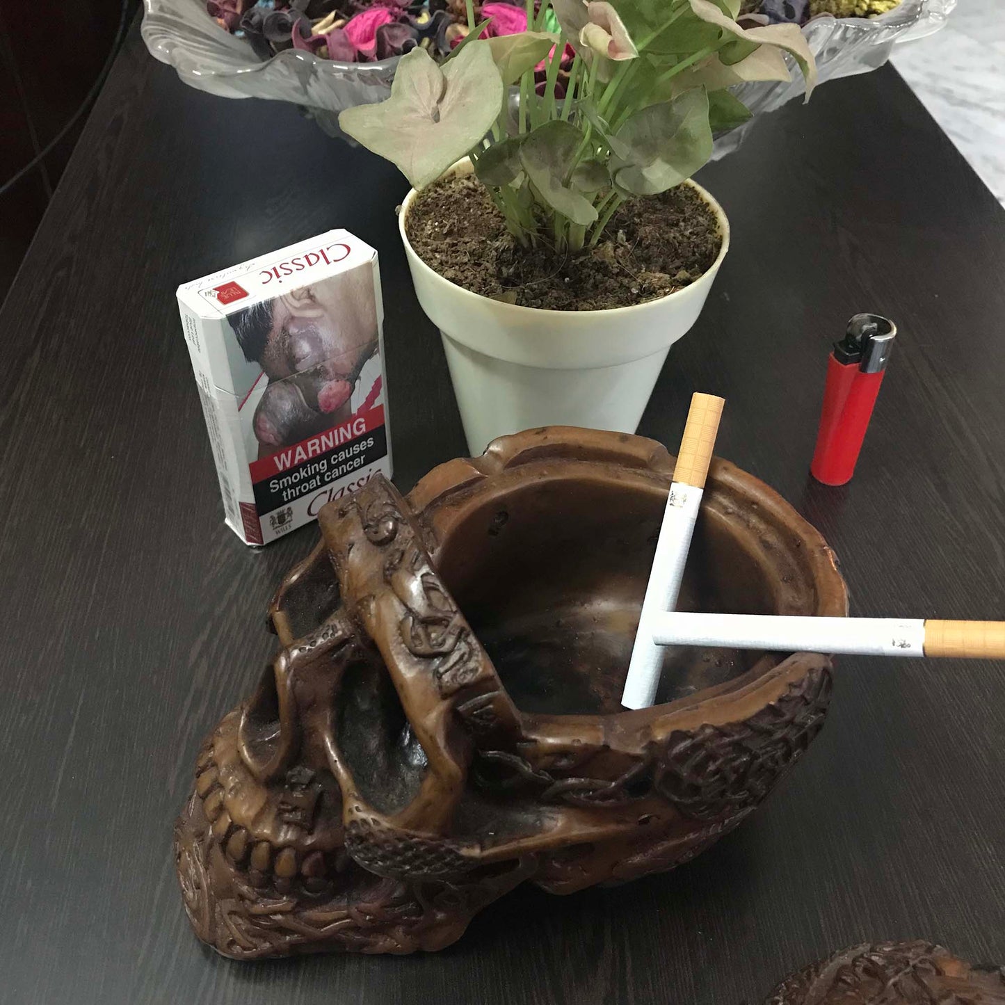 Skull Ashtray made from resin