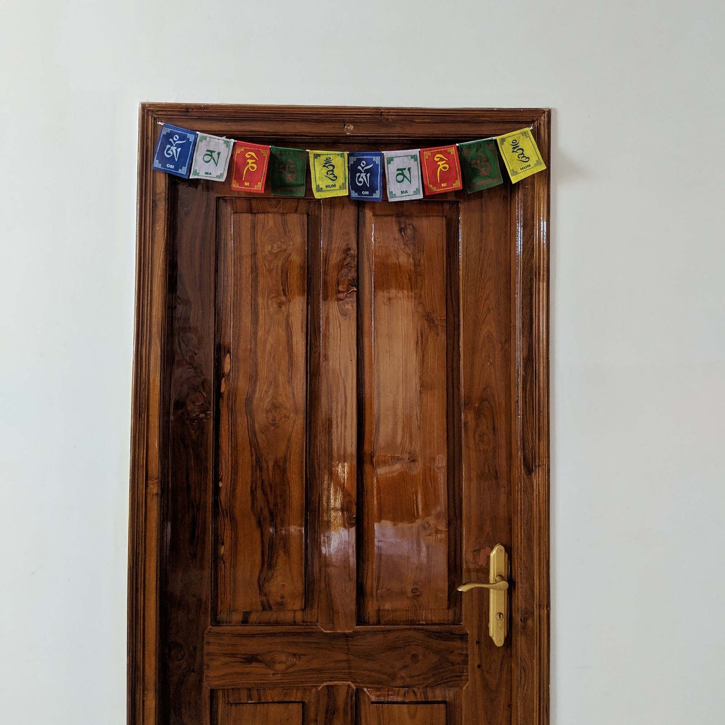 Prayer Flag Om Mani Padme Hum Cotton on home door