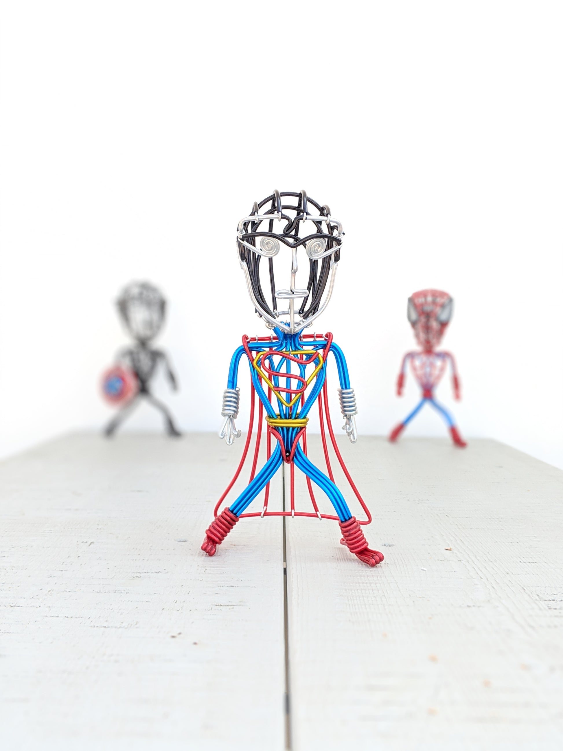hand-crafted Wire-art Superman