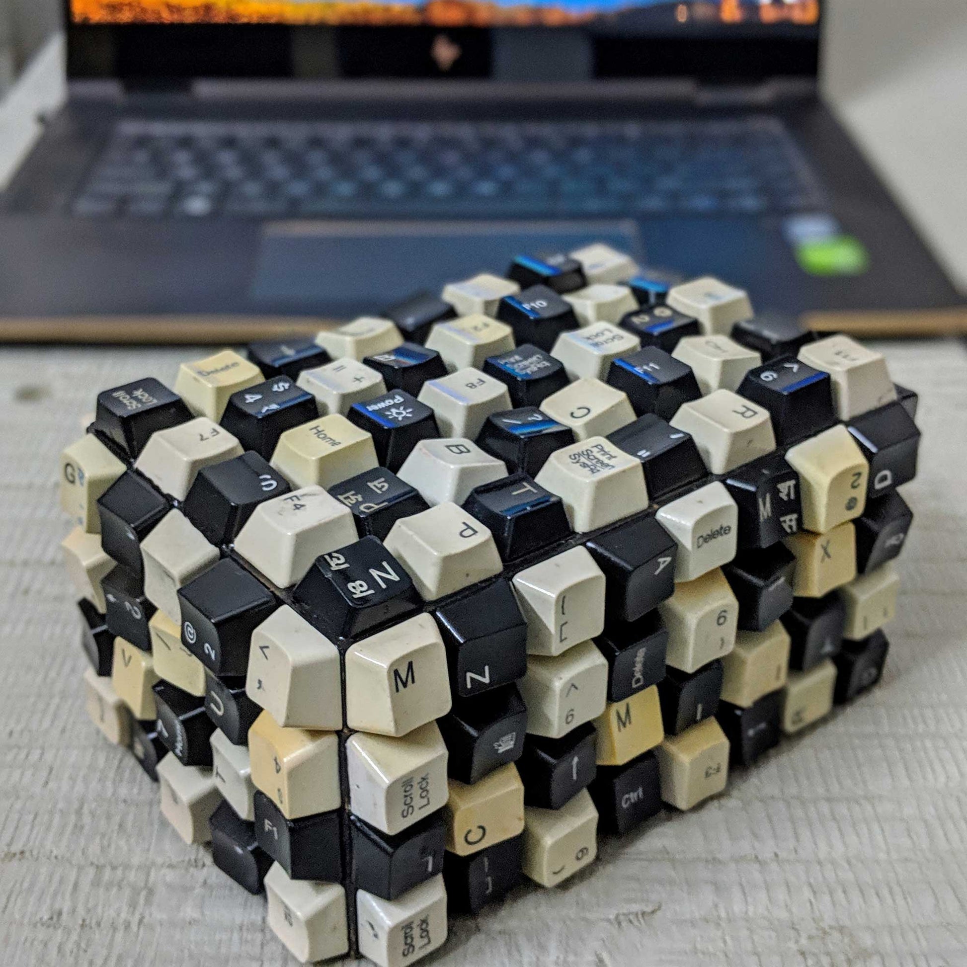 Wooden Box Keyboard Keys lifestyle