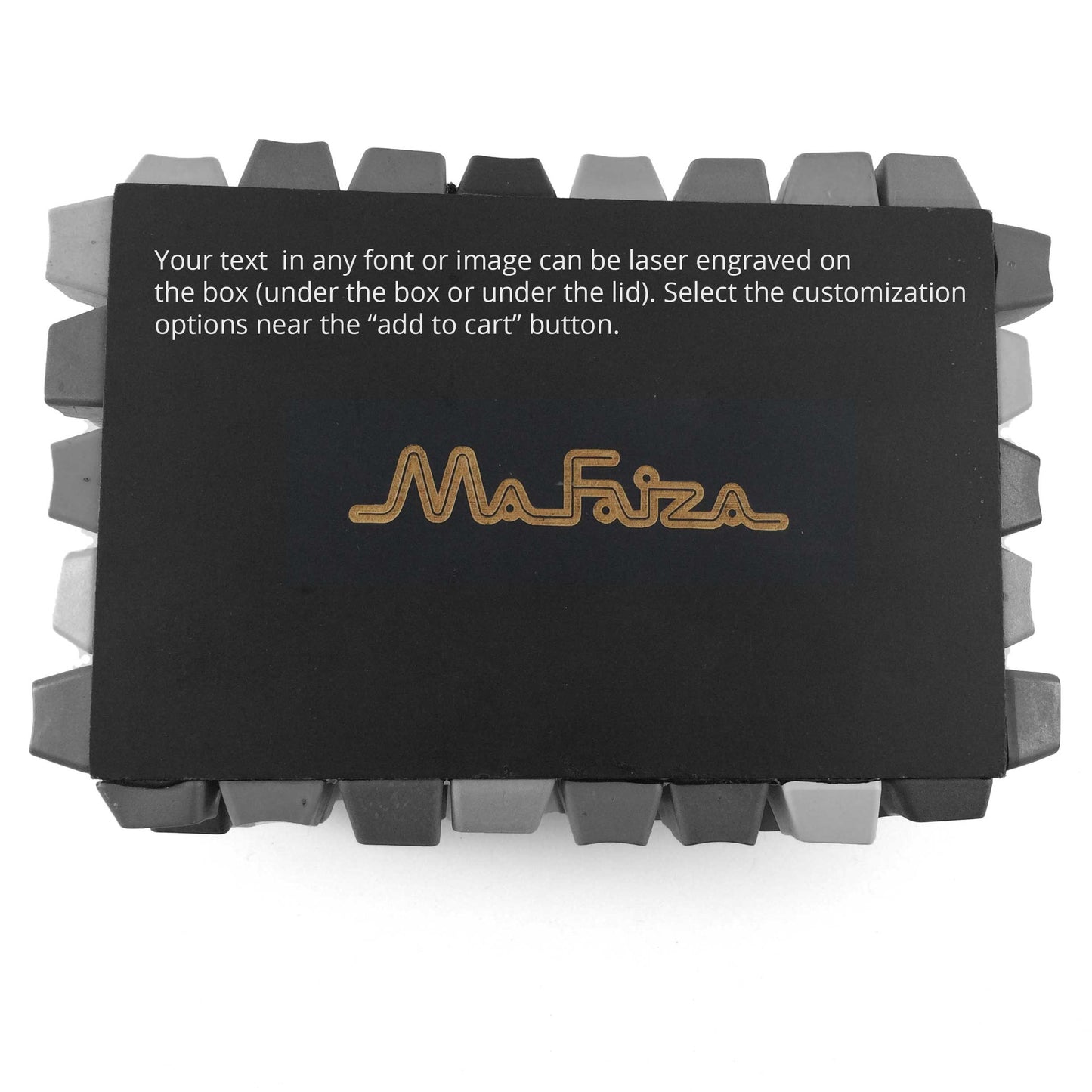 Wooden Box Keyboard Keys with laser engraving