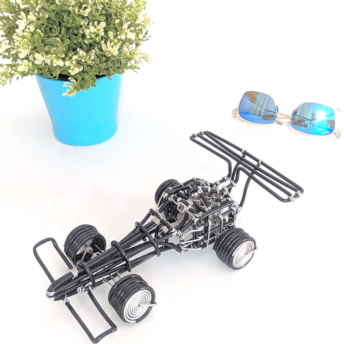 hand-crafted Wire-Art Formula-1 Car