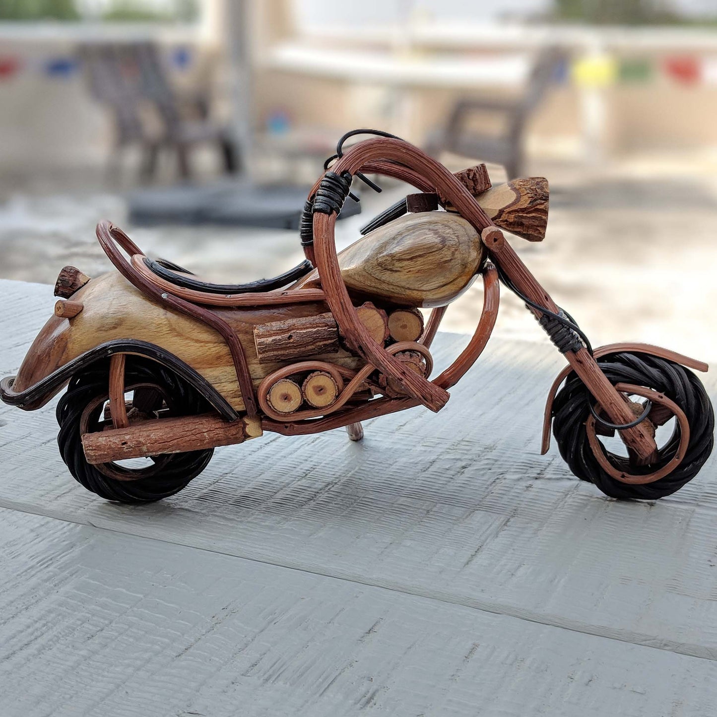 Cruiser bike hand-crafted from wood