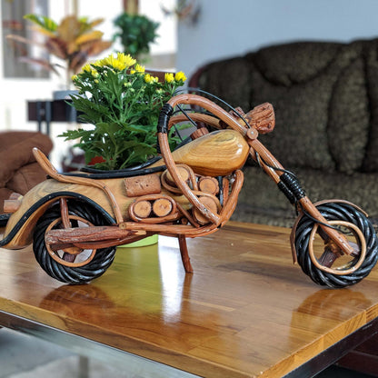 Cruiser bike hand-crafted from wood