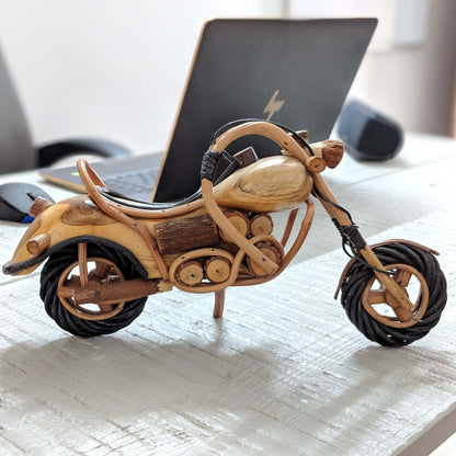 Cruiser bike hand-crafted from wood