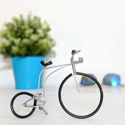 Miniature Wire Art Antique Bicycle Metal hand-crafted from aluminium wire