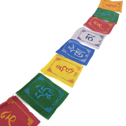 Buddhist Tibetan Prayer Flag Om Mani Padme Hum Cotton string