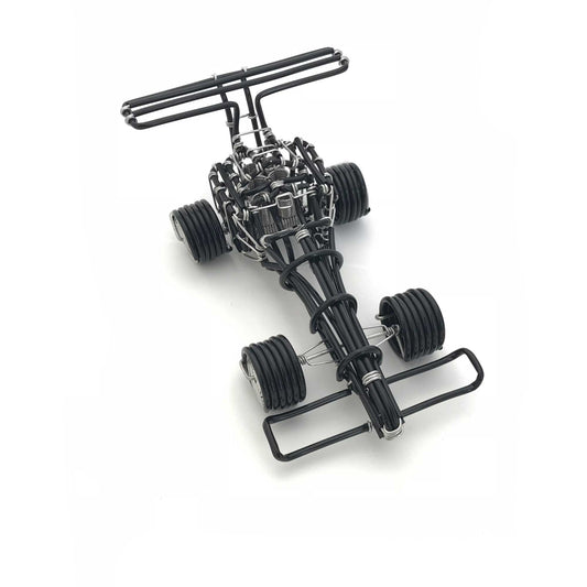 Miniature Wire Art Formula 1 Car hand-crafted from aluminium wire