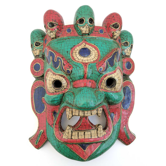 Guardian Bhairav Wooden Wall Mask