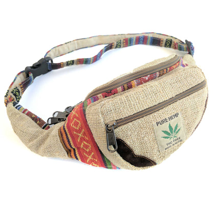 HEMP Fanny Pack made from 100% natural, organic and eco-friendly handwoven HEMP