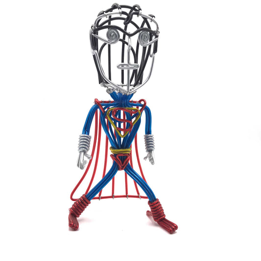 hand-crafted Wire-art Superman