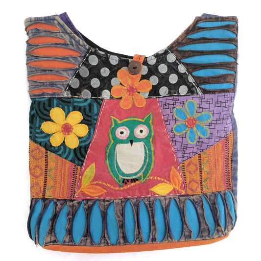 Owl Cotton Shoulder Bag